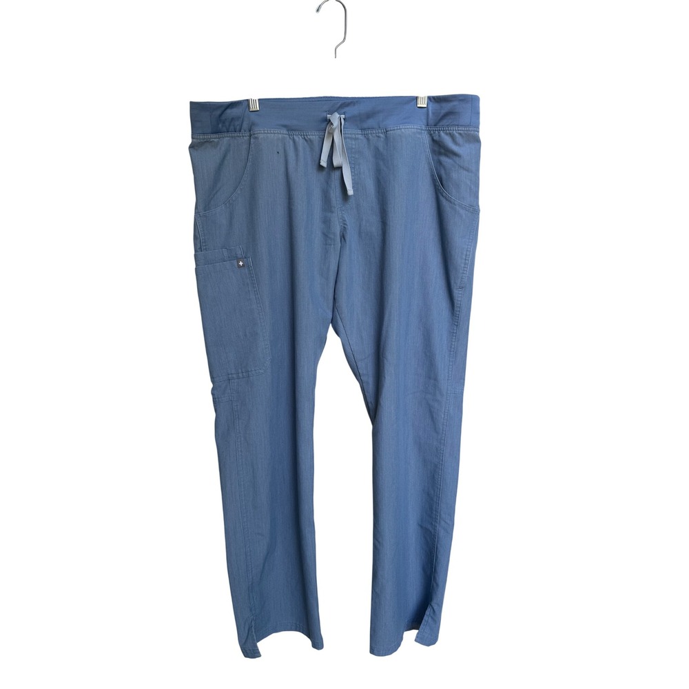 Figs Kade Cargo Scrub Bottoms Heather Denim PO 1299 Healthcare Nursing‎ Size XL